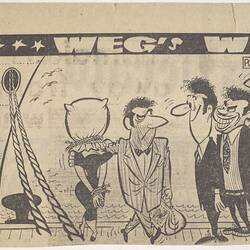 Newsclipping - Herald Sun, Weg Cartoon, 22 Jun 1957