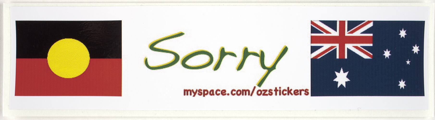 Sticker - 'Sorry', Australians Against Racism & Discrimination