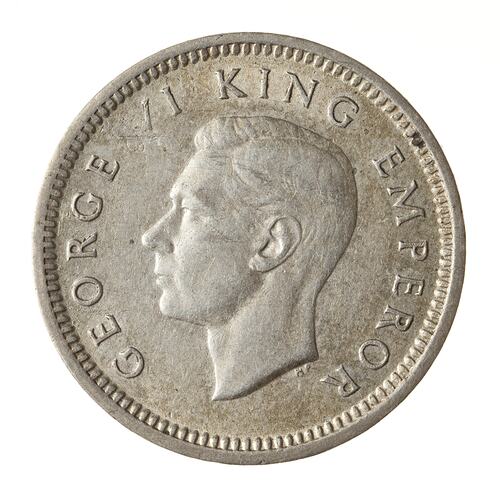 Coin - 3 Pence, New Zealand, 1943