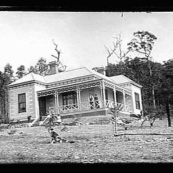 Glass Negative - House, by A.J. Campbell, Dandenong Ranges, Victoria, circa 1900