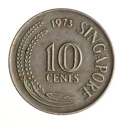 Coin - 10 Cents, Singapore, 1973