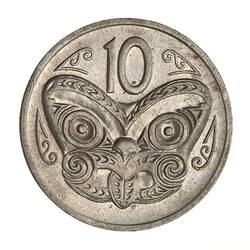 Coin - 10 Cents, New Zealand, 1977