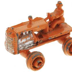 Toy Massey Harris Tractor - Lesney, Matchbox No. 4, Orange