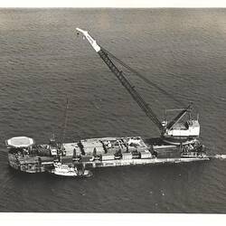Photograph - Barge Laying Pipe in Bass Strait, circa 1970