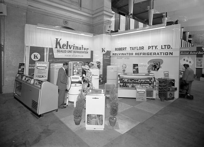 Robert Taylor Pty Ltd, Kelvinator Refrigeration, Exhibition Stand, Exhibition Building, Carlton, Victoria, 1955