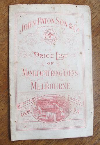 Price List - Yarn, John Paton Son & Co, Manufacturing, circa 1924