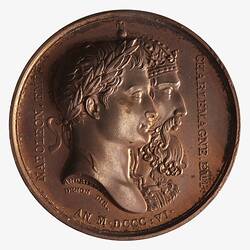 Medal - Alliance with Saxony, Napoleon Bonaparte (Emperor Napoleon I), France, 1806