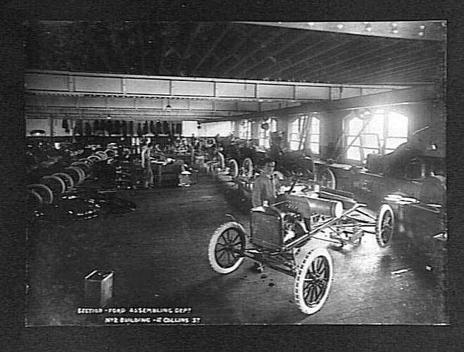 [Ford assembling department, Little Collins Street, Melbourne, 1920.]