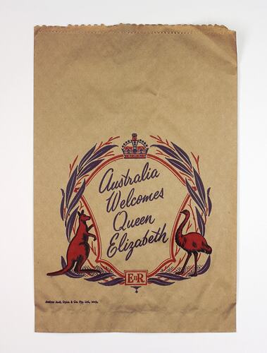 Paper Bag - 'Australia Welcomes the Queen', 1954