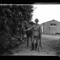 Glass Negative - Victorian Mounted Rifles, by W.H. Luly, Australia, circa 1895