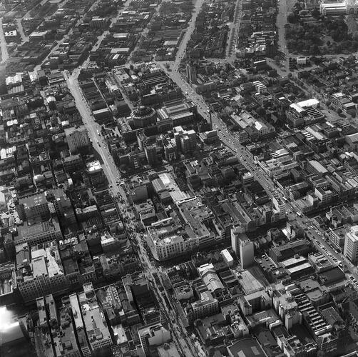 Negative - Aerial View of Melbourne, circa 1965