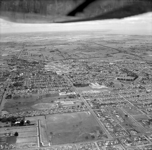 Negative - Aerial View of Dandenong, Victoria, Dec 1961