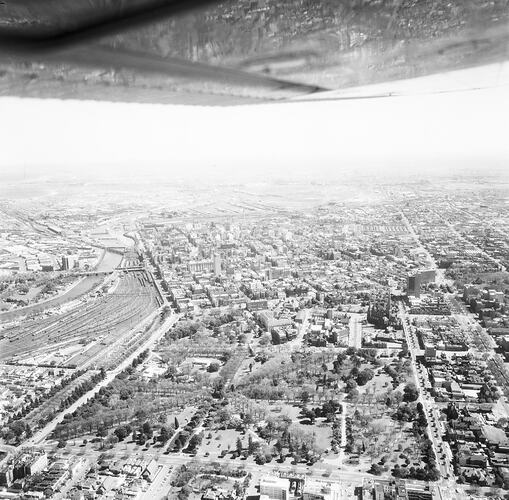 Negative - Aerial View of Melbourne, circa 1962