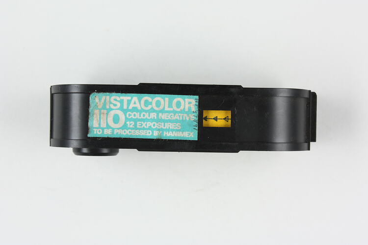 Plastic film cartridge with 'Vistacolor' sticker.