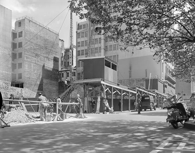 Royal Automobile Club of Victoria, Club Construction Site, Melbourne, 19 Oct 1959