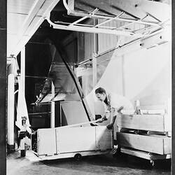 Glass Negative - Kodak Australasia Pty Ltd, Male Factory Worker with Film Machine, circa 1939