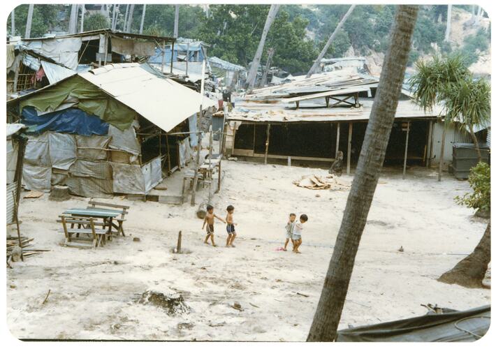 View Over Housing, Refugee Camp, Pulau Bidong, Malaysia, Apr 1981