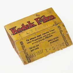 Box - Kodak Australasia Pty Ltd, Eastman Non Curling Film Cartridge, 8 exposures, circa 1937