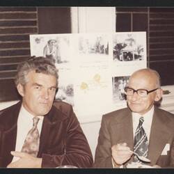 Photograph - Nigel Beale & Kodak Employee at Ian Yelland's Retirement Dinner, 07 Apr 1978