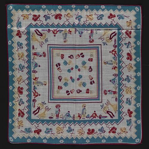 Handkerchief - Mexican Themed Design, circa 1939