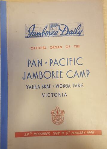 Newspaper - Jamboree Daily, Pan Pacific Jamboree Camp, Yarra Brae, Wonga Park, Victoria, 29 Dec 1948 - 9 Jan 1949
