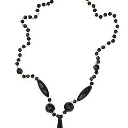 Necklace - Black Glass Beads, Bernice Kopple, circa 1960s-1970s