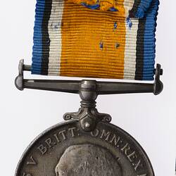 Medal - British War Medal, Great Britain, Private Frank Adams, 1914-1920 - Obverse