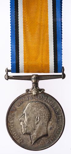 Medal - British War Medal, Great Britain, Sergeant Paul Ernest Kelsey, 1914-1920 - Obverse