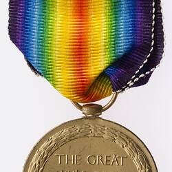 Medal - Victory Medal 1914-1919, Great Britain, Private Edward Pummeroy, 1919 - Reverse