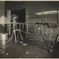 Fuselage of Basil Watson's Partially Constructed Biplane in the Family Home, Elsternwick, Victoria, 1916