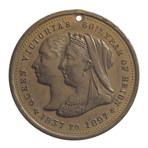Medal - Diamond Jubilee of Queen Victoria, Shire of Doncaster, Victoria, Australia, 1897