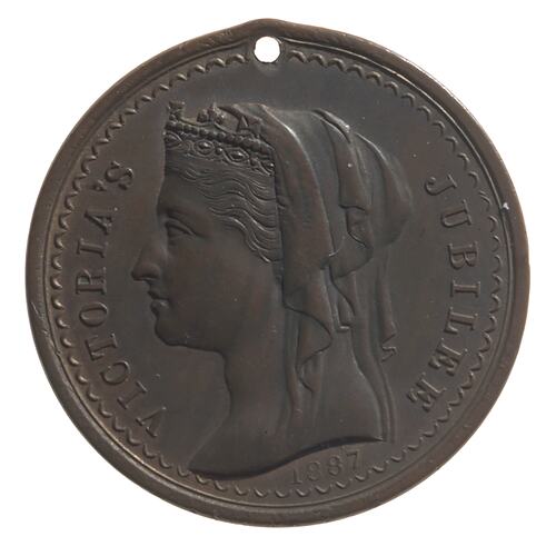 Medal - Golden Jubilee of Queen Victoria, Shire of Wimmera, Victoria, Australia, 1887