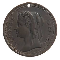 Medal - Golden Jubilee of Queen Victoria, Shire of Wimmera, Victoria, Australia, 1887