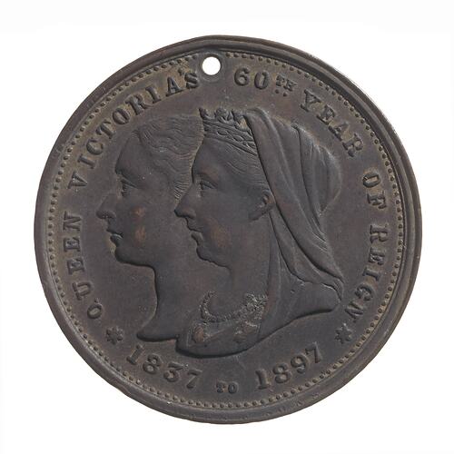 Medal - Diamond Jubilee of Queen Victoria, Shire of Kyneton, Victoria, Australia, 1897