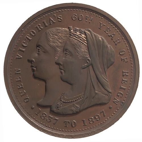 Medal - Diamond Jubilee of Queen Victoria, St Paul's Cathedral, Victoria, Australia, 1897