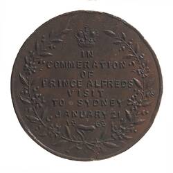 Medal - Royal Visit of Prince Alfred to Australia, New South Wales, Australia, 1868