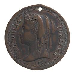 Medal - Jubilee of Queen Victoria, Mount Gambier, Australia, 1887