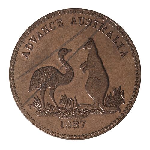 Medal - Armstrong Shoe Mart, Frankston, Victoria, Australia, 1987