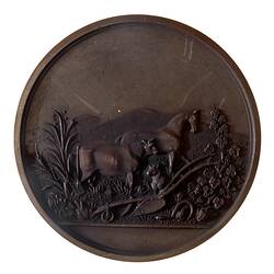 Medal - Horsham and Wimmera District Pastoral and Agricultural Society Bronze Prize, c. 1875
