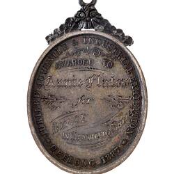 Medal - Geelong Jubilee Juvenile & Industrial Exhibition Silver Prize, Victoria, Australia, 1887