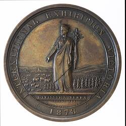 Medal - Victorian Exhibition Prize, Victoria, Australia, 1873
