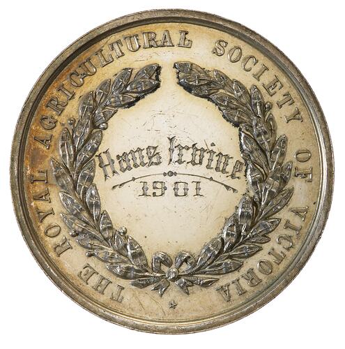 Medal - Royal Agricultural Society of Victoria Silver Prize, 1901 AD
