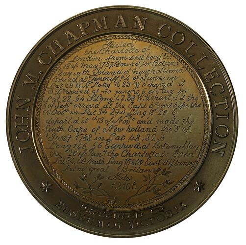 Medal - Bicentenary of the Charlotte Medal, (1788 - 1988) 1988
