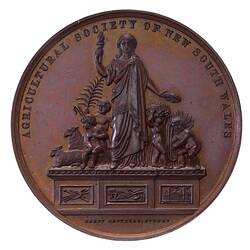 Medal - Agricultural Society of New South Wales, Practice with Science, Australia, circa 1870