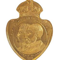 Medal - Coronation of King Edward VII & Queen Alexandra Commemorative, Specimen, Shire of Kerang, Victoria, Australia, 1902