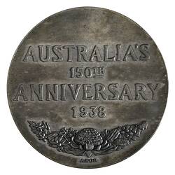 Medal - Australias 150 Anniversary, 1938 AD