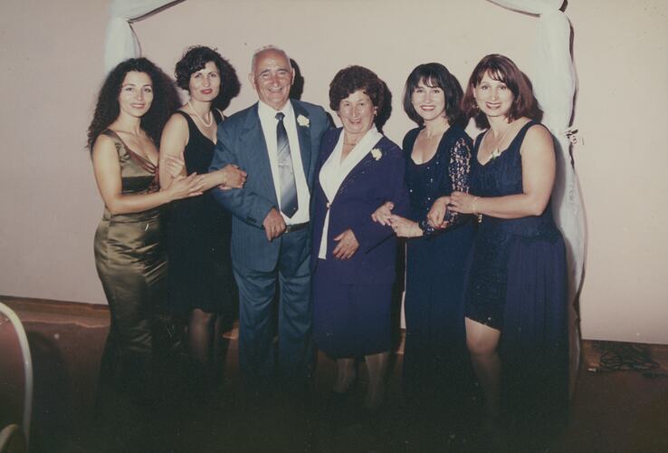 Efstathia & Peter Spiropoulos & Daughters, Wedding Reception, 28 Jan 1996