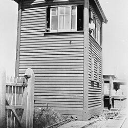 Negative - Victorian Railways Signal Box, Mentone, Victoria, Jan 1910