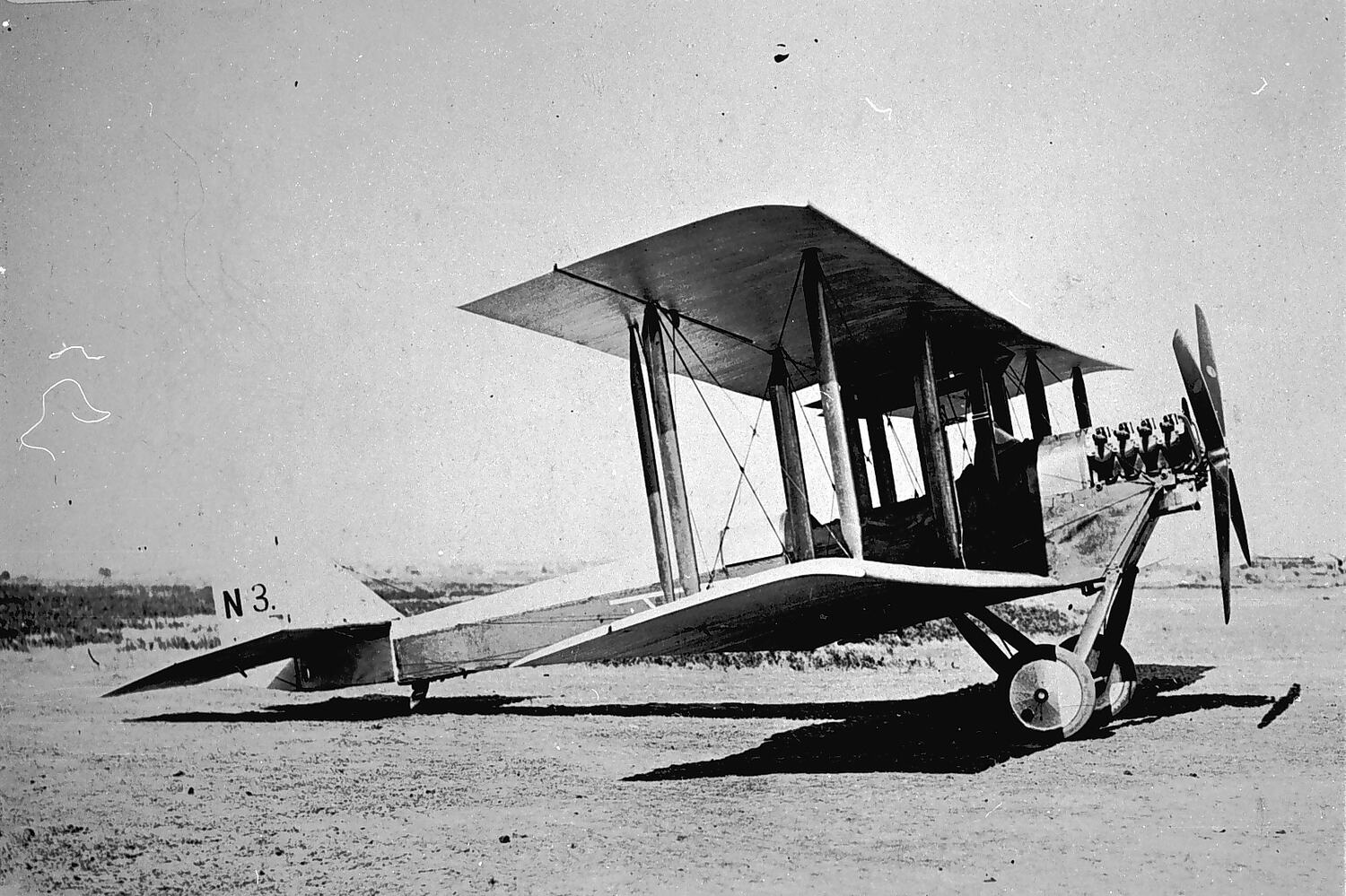 Negative - Airco DH.6 Biplane, Victoria, circa 1920