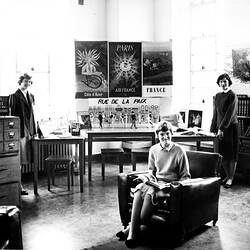 Negative - Students in Library, Emily McPherson College, Melbourne, Victoria, circa 1947